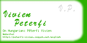vivien peterfi business card